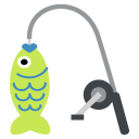 fishing pole and fish