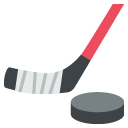 ice hockey stick and puck