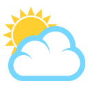 sun behind cloud